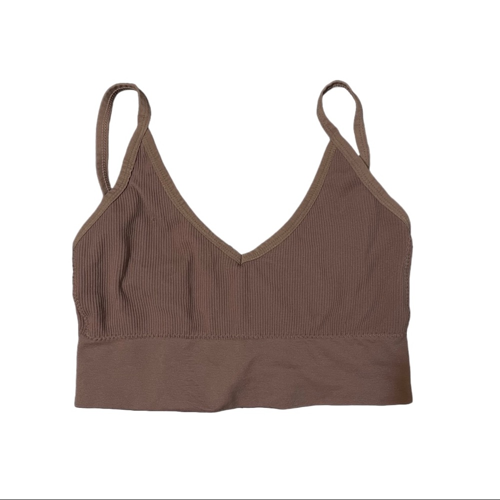 Mocha Brown Seamless Tank Top